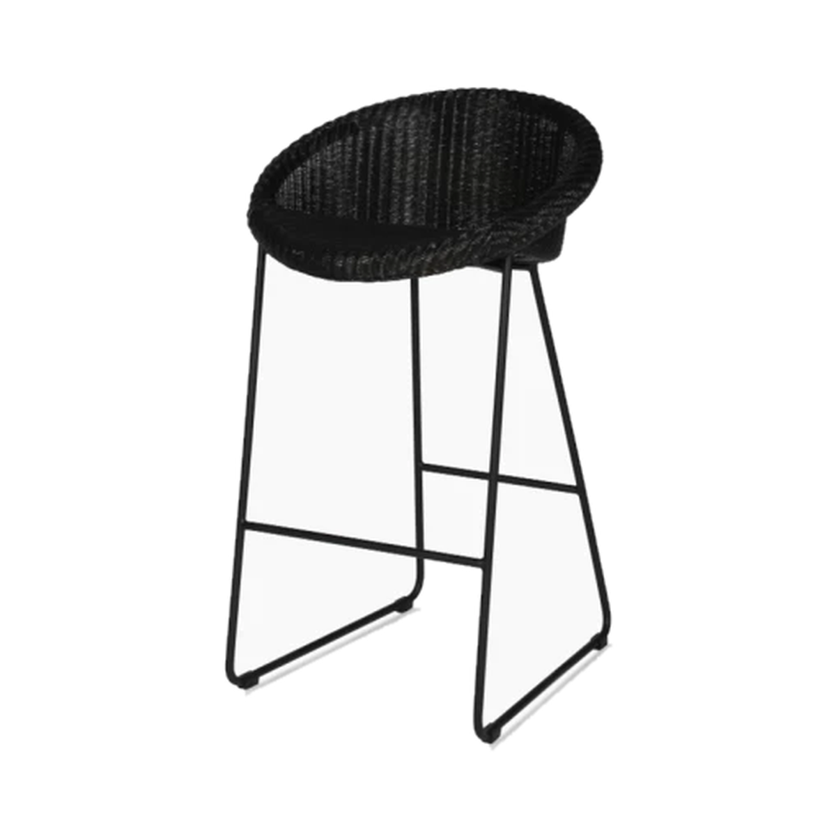 Vincent Sheppard Joe Counter Stool Black Sled Base, isolated transparent product image