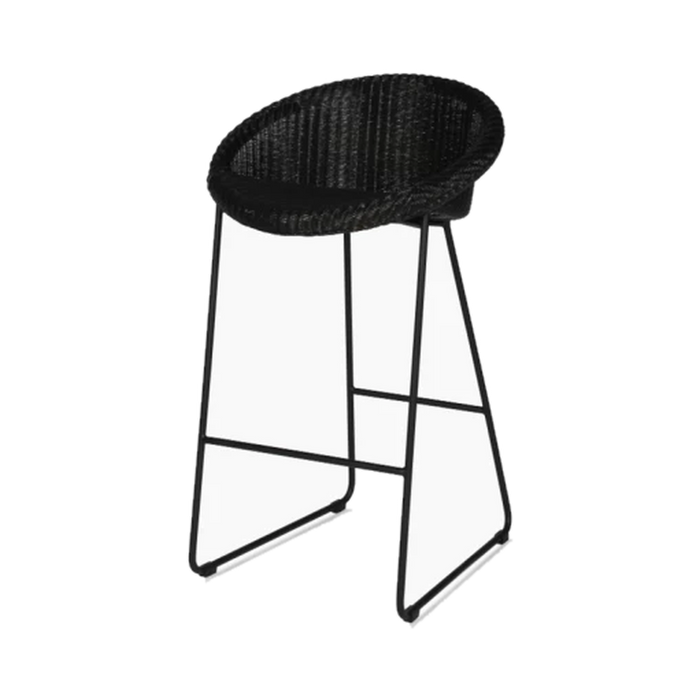 Vincent Sheppard Joe Counter Stool Black Sled Base, isolated transparent product image