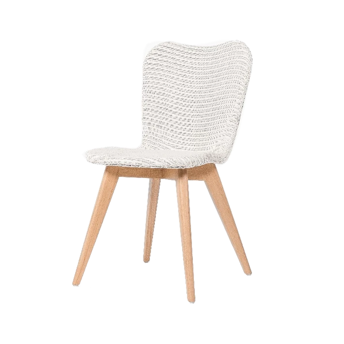 Vincent Sheppard Lily Dining Chair Oak Base white Paper Loom and natural oak isolated on transparent background