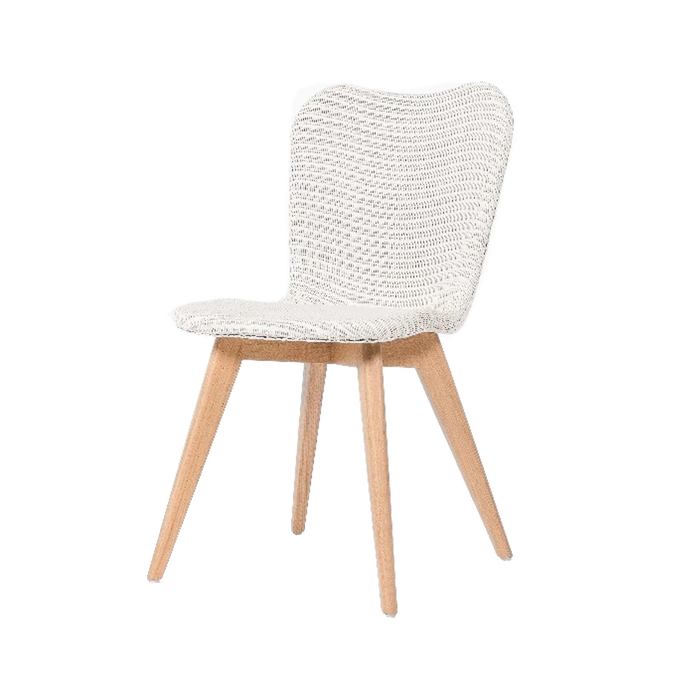 Vincent Sheppard Lily Dining Chair Oak Base white Paper Loom and natural oak isolated on transparent background