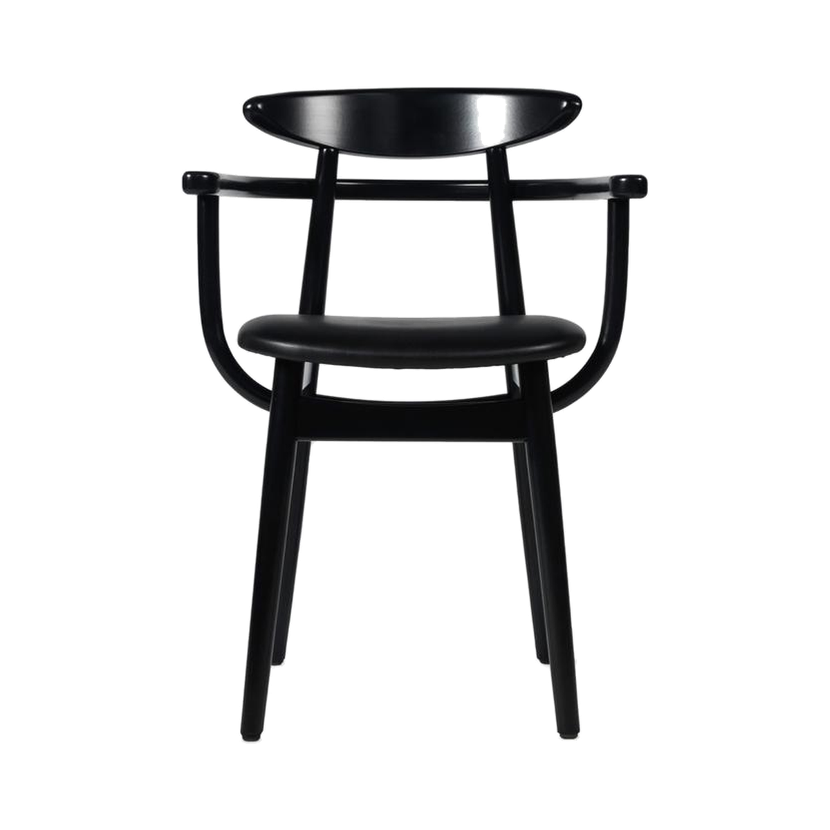 Teo upholstered dining armchair black