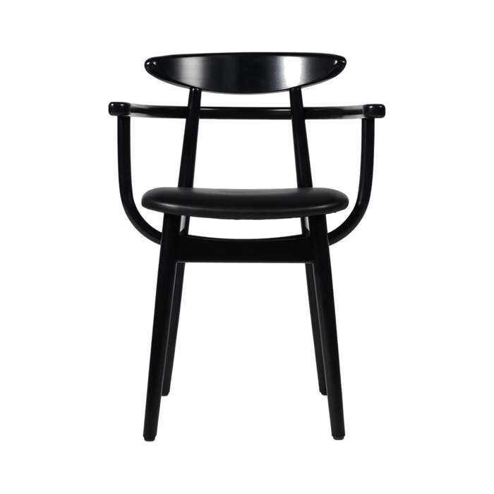 Teo upholstered dining armchair black
