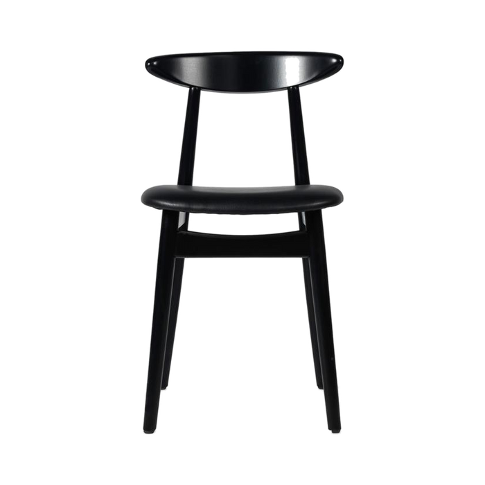 Teo upholstered dining chair black